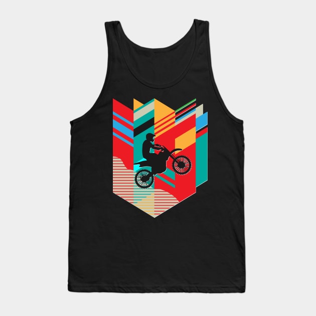 Cool Vintage Motocross Design Tank Top by vpdesigns